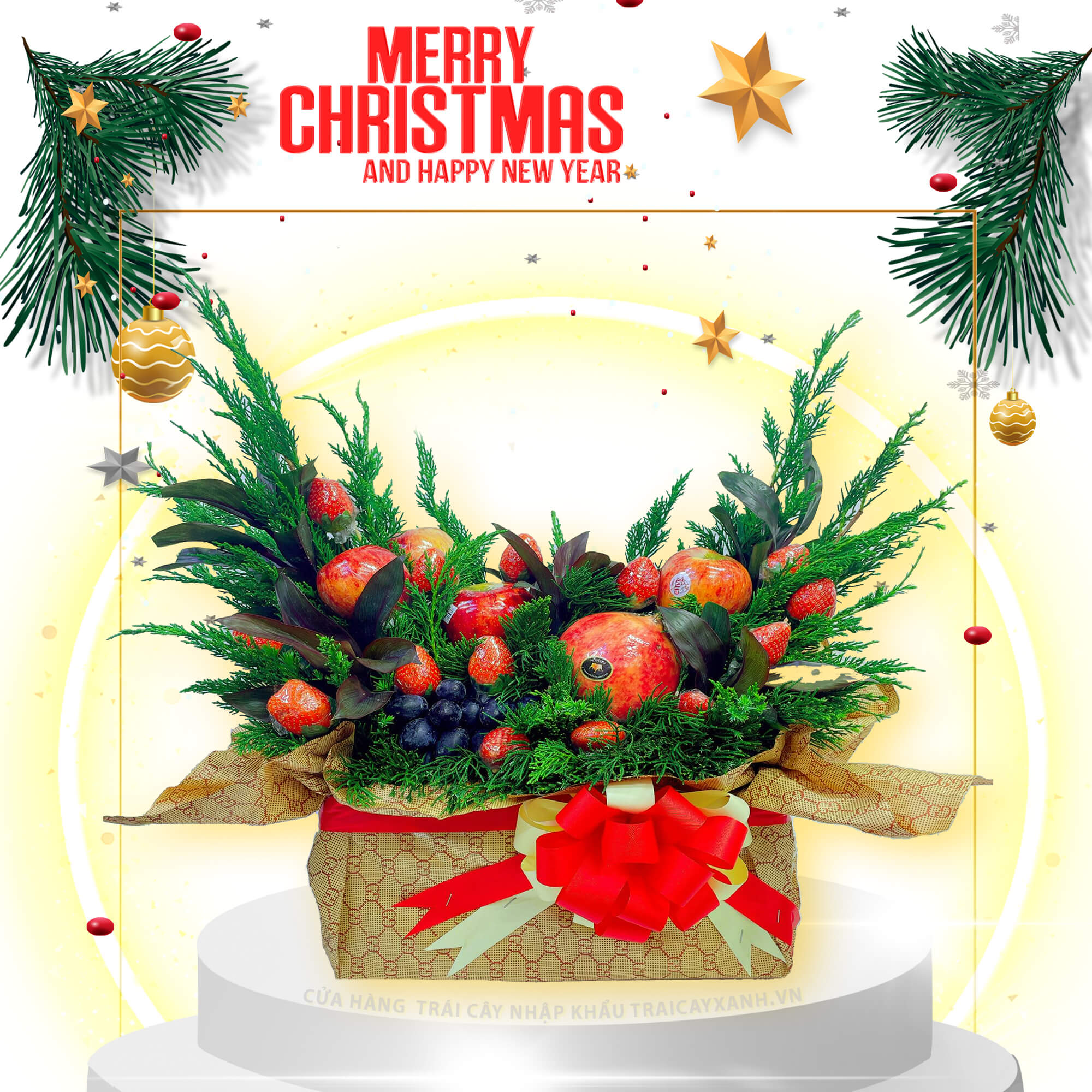 Giỏ trái cây tặng giáng sinh