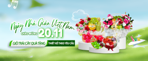 Banner Giỏ hoa quả Ngày Nhà Giáo Việt Nam