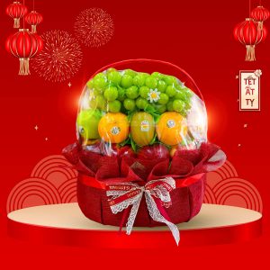 Giỏ hoa quả biếu Tết