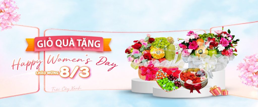 Banner Giỏ quà tặng Women's Day 2025