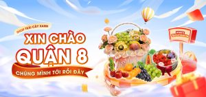 Banner thông báo khai trương cửa hàng Quận 8