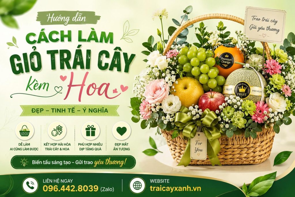 Hướng Dẫn Cách Làm Giỏ Trái Cây Kèm Hoa Đơn Giản