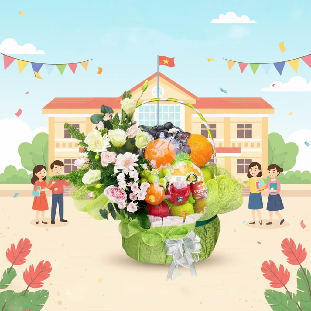 Giỏ hóa quả Mừng ngày nhà giáo Việt Nam
