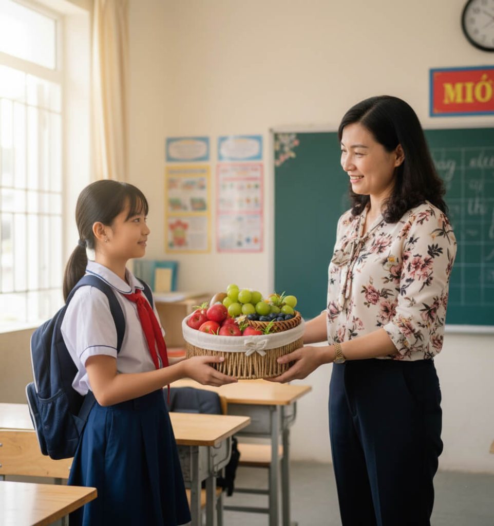 Giỏ trái cây ngày nhà giáo Việt Nam