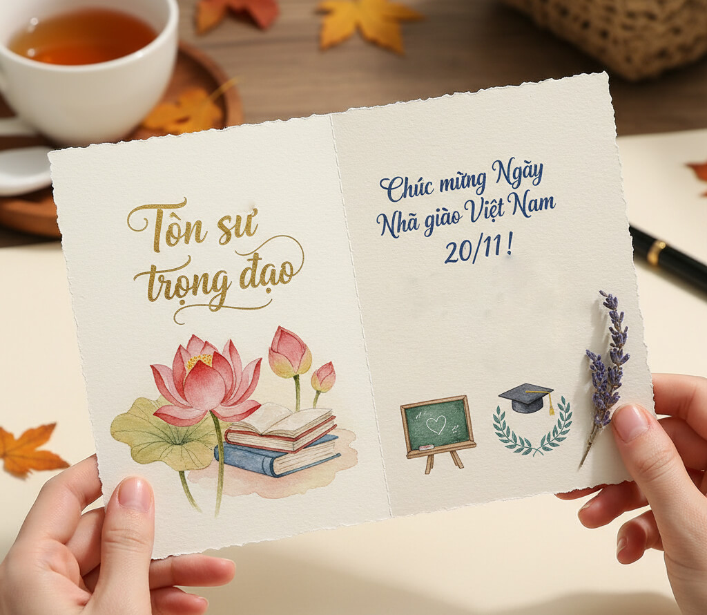 Thiệp chúc mừng Ngày nhà giáo Việt Nam 20-11