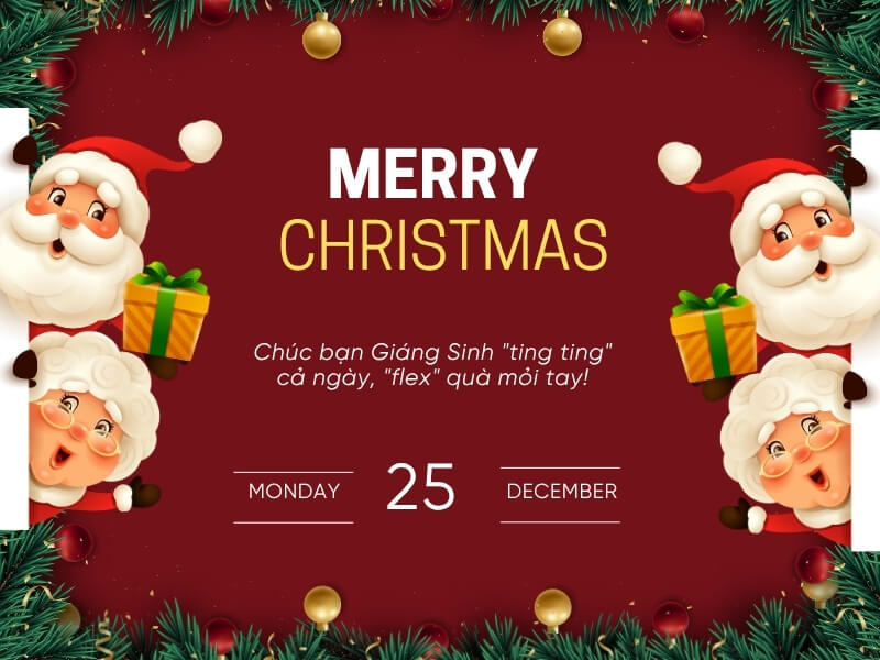 Gợi ý lời chúc Giáng Sinh hài hước