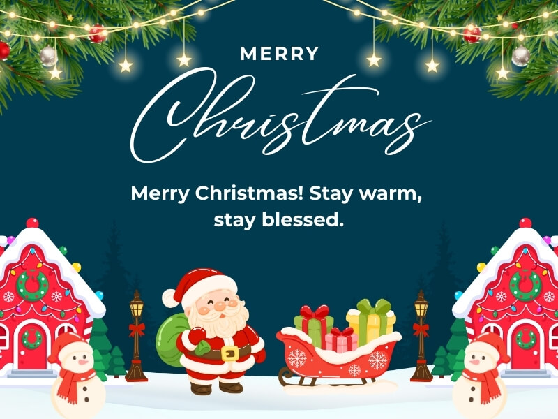 STT Noel ngắn gọn bằng tiếng Anh