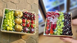 Hộp quà tặng trái cây nhập khẩu chất liệu gỗ