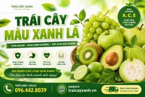 Trái cây màu xanh lá